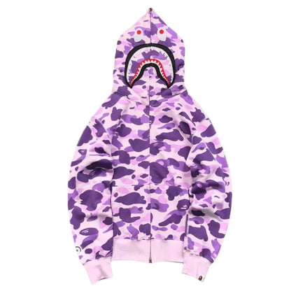 BAPE COLOR CAMO FULL ZIP HOODIE PURPLE Status Shipping