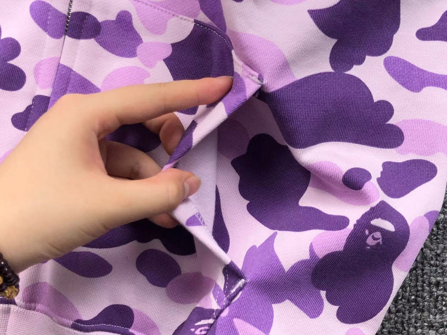 BAPE COLOR CAMO FULL ZIP HOODIE PURPLE Status Shipping
