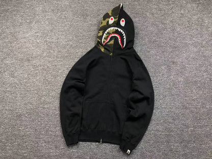 BAPE SHARK FULL ZIP HOODIE BLACK Status Shipping
