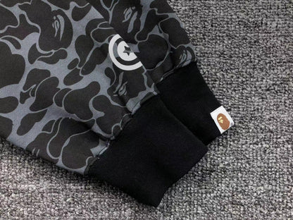 BAPE X DOVER STREET MARKET SPECIAL CAMO SHARK FULL ZIP HOODIE BLACK Status Shipping
