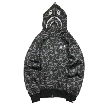 BAPE X DOVER STREET MARKET SPECIAL CAMO SHARK FULL ZIP HOODIE BLACK Status Shipping