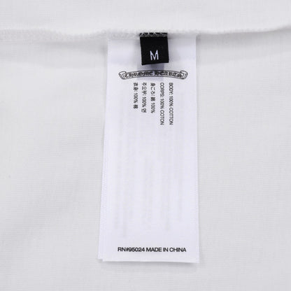 CHROME HEARTS LOGO COLLAR T-SHIRT WHITE Status Shipping