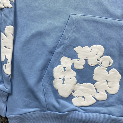 DENIM TEARS COTTON WREATH HOODIE BABY BLUE Status Shipping