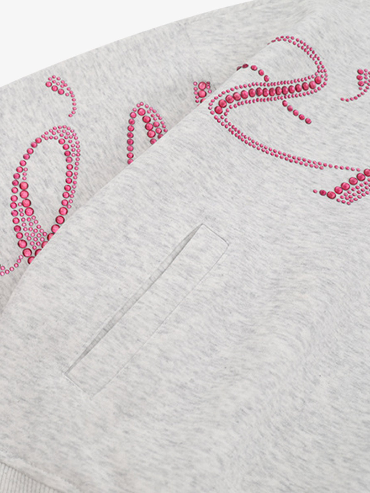 Street Hip-Hop Rhinestone Cropped Hooded Sweatshirt SP250915KSND