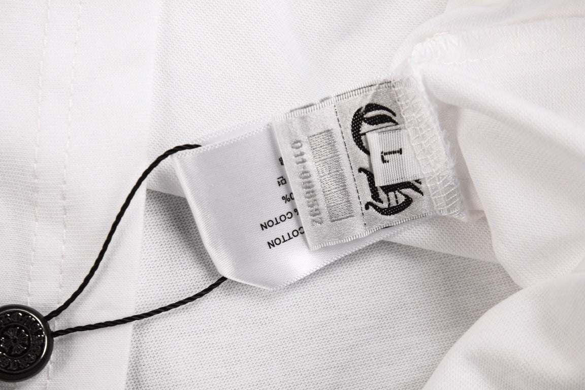 CHROME HEARTS HORSE SHOE LOGO T-SHIRT WHITE PINK Status Shipping