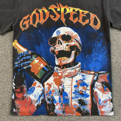 GODSPEED VICTORY TOAST T-SHIRT WASHED BLACK Versili