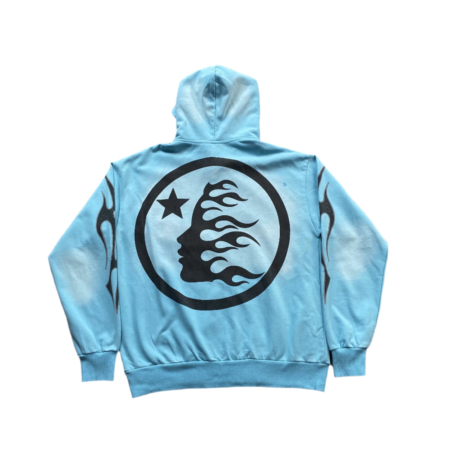 Hellstar "Records" Sky Blue Zip Hoodie Versili