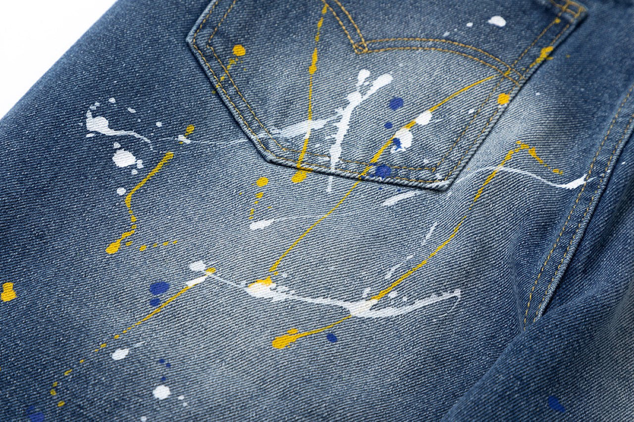 CHROME HEARTS GREEN CROSS PATCH JEANS DENIM Status Shipping