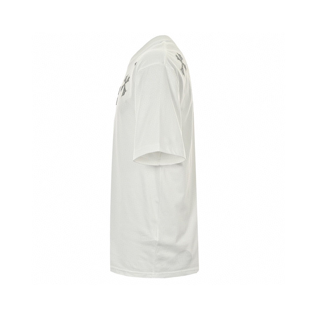 CHROME HEARTS CROSS PATCH COLLAR T-SHIRT WHITE Status Shipping