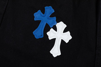 CHROME HEARTS BLUE CROSS PATCH JEANS BLACK Status Shipping