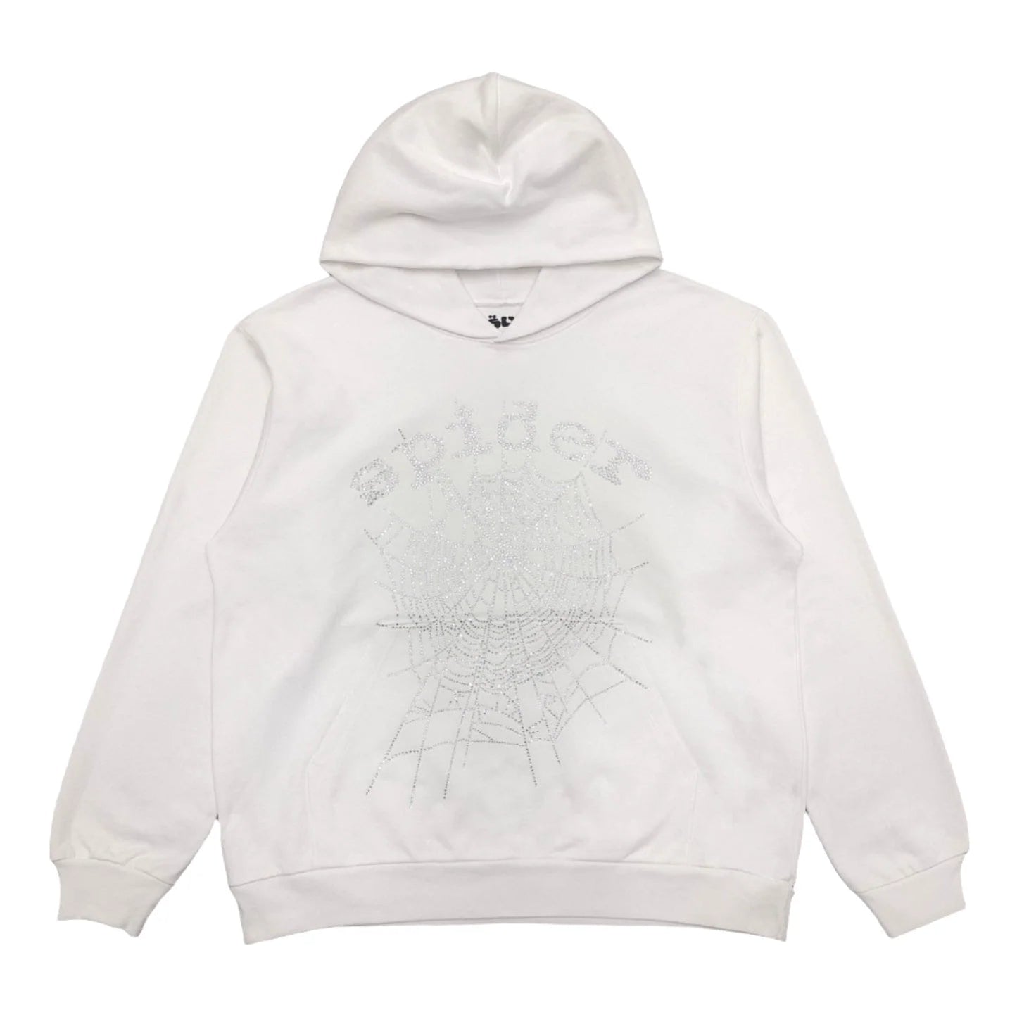 SP5DER OG RHINESTONE LOGO HOODIE WHITE Status Shipping