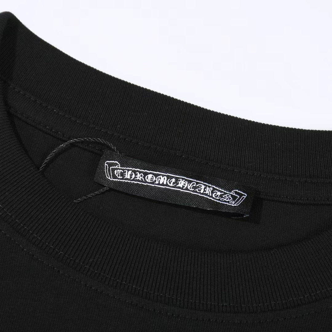 CHROME HEARTS WHITE DOUBLE CROSS T-SHIRT BLACK Status Shipping