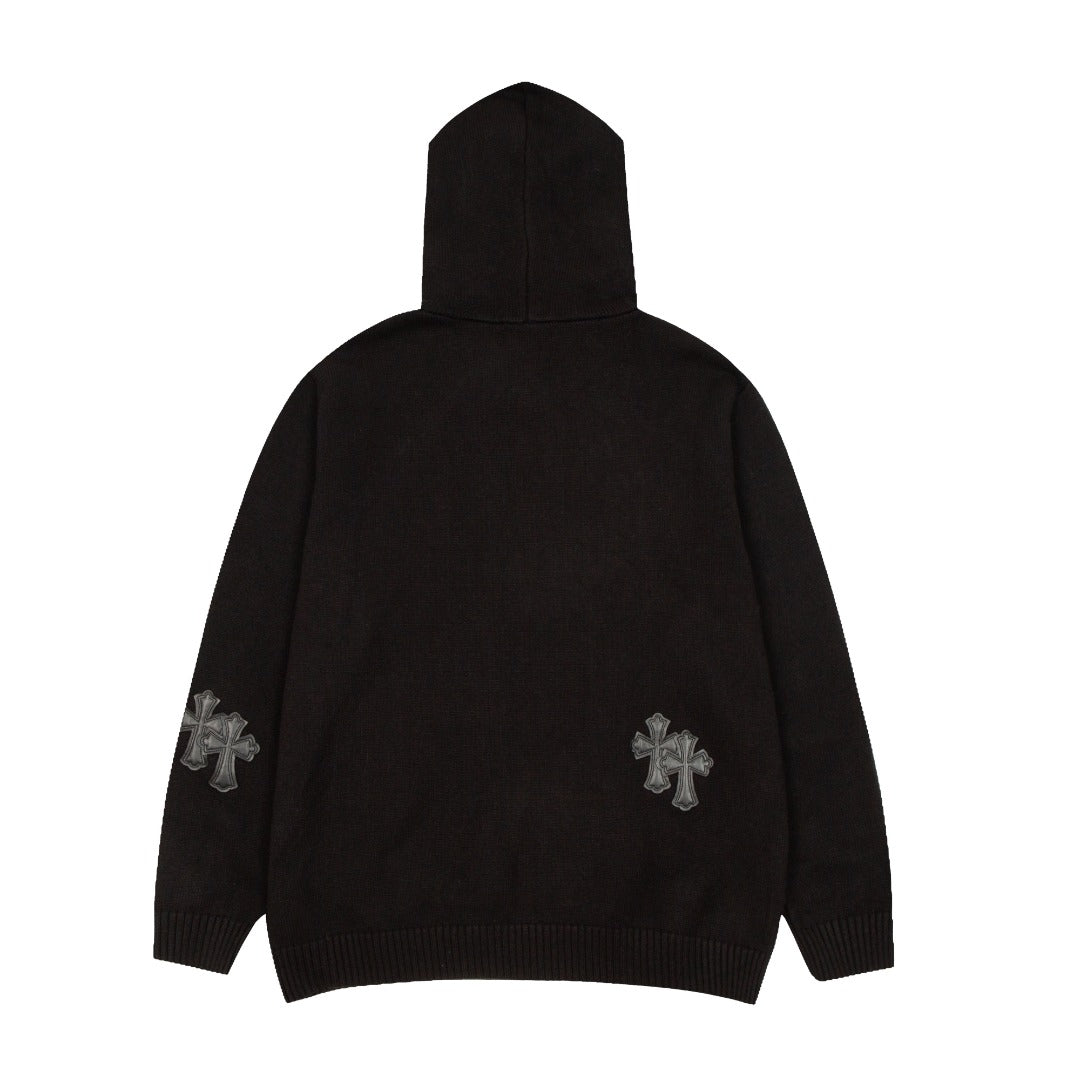 CHROME HEARTS BLACK CROSS PATCH HOODIE BLACK Status Shipping