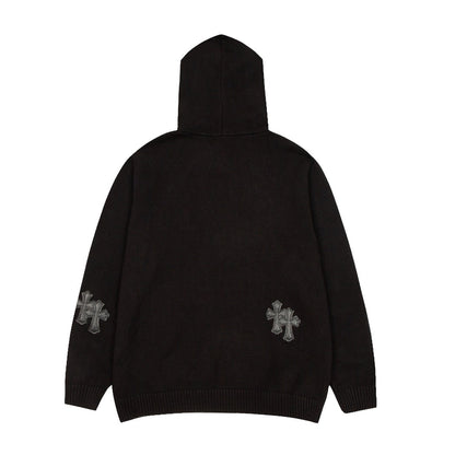 CHROME HEARTS BLACK CROSS PATCH HOODIE BLACK Status Shipping