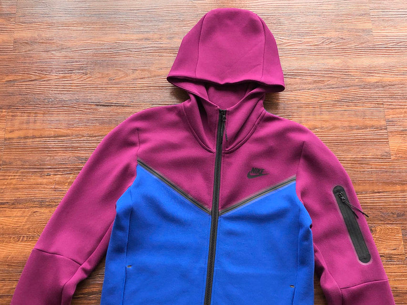 NIKE TECH FLEECE HOODIE x SANGRIA/GAME ROYAL My Store