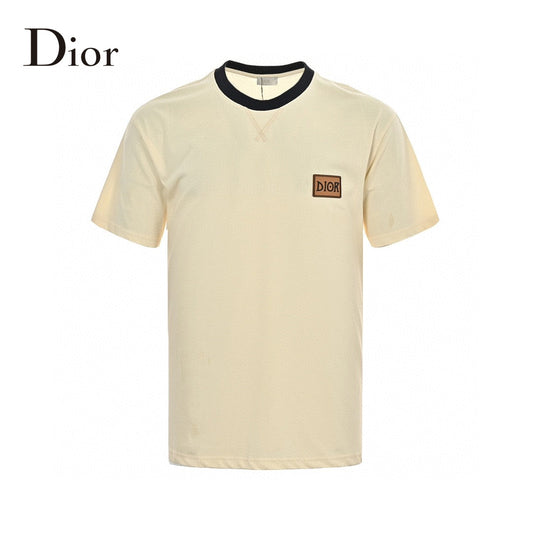 Dior Cream T-Shirt with Black Trim My Store