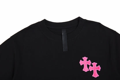 CHROME HEARTS HORSE SHOE LOGO T-SHIRT BLACK PINK Status Shipping