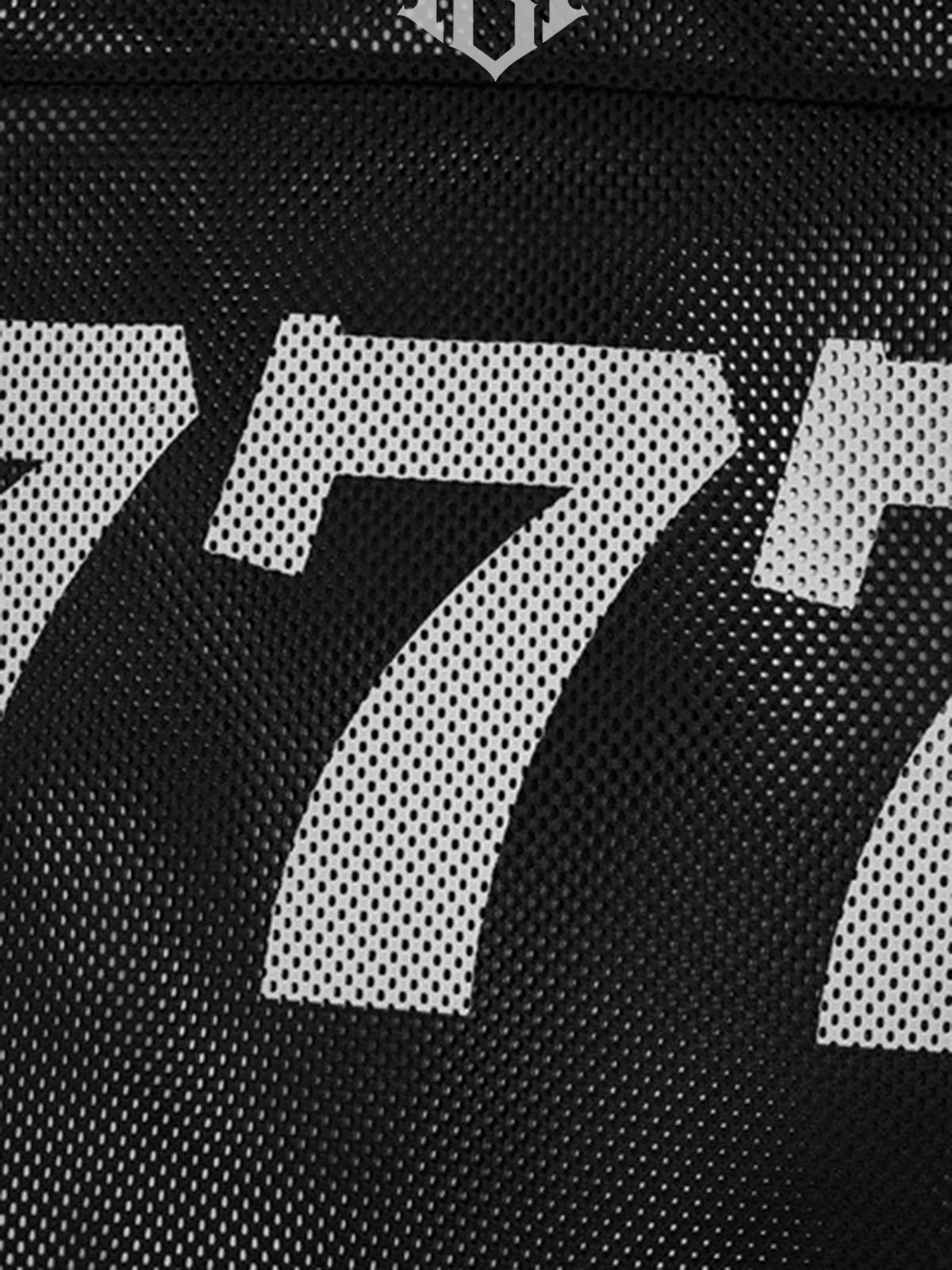 Jersey Letter Print Quick Dry V-neck T-shirt - 2389 SP250915KSND