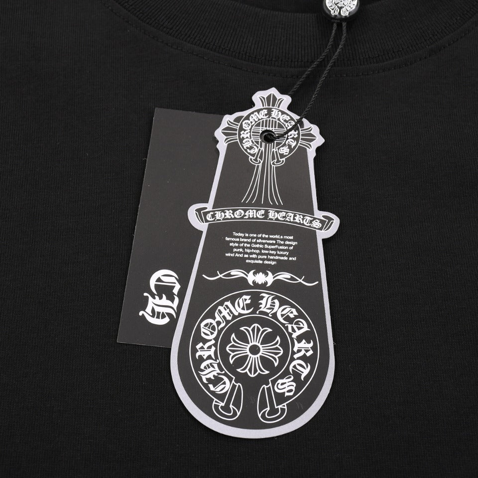 CHROME HEARTS MULTICOLOR HORSE SHOE LOGO T-SHIRT BLACK Status Shipping