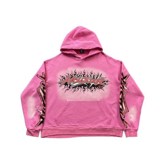 HELLSTAR BRAINWASHED WITHOUT BRAIN HOODIE PINK Status Shipping