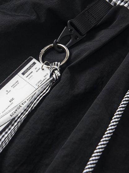 Double Waist Drawstring Baggy Cargo Pants No Halo Co.