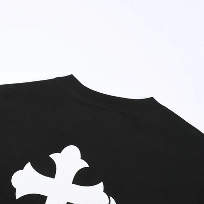 CHROME HEARTS WHITE DOUBLE CROSS T-SHIRT BLACK Status Shipping