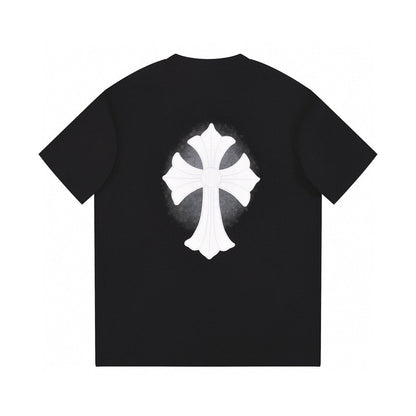CHROME HEARTS WHITE CROSS T-SHIRT BLACK Status Shipping