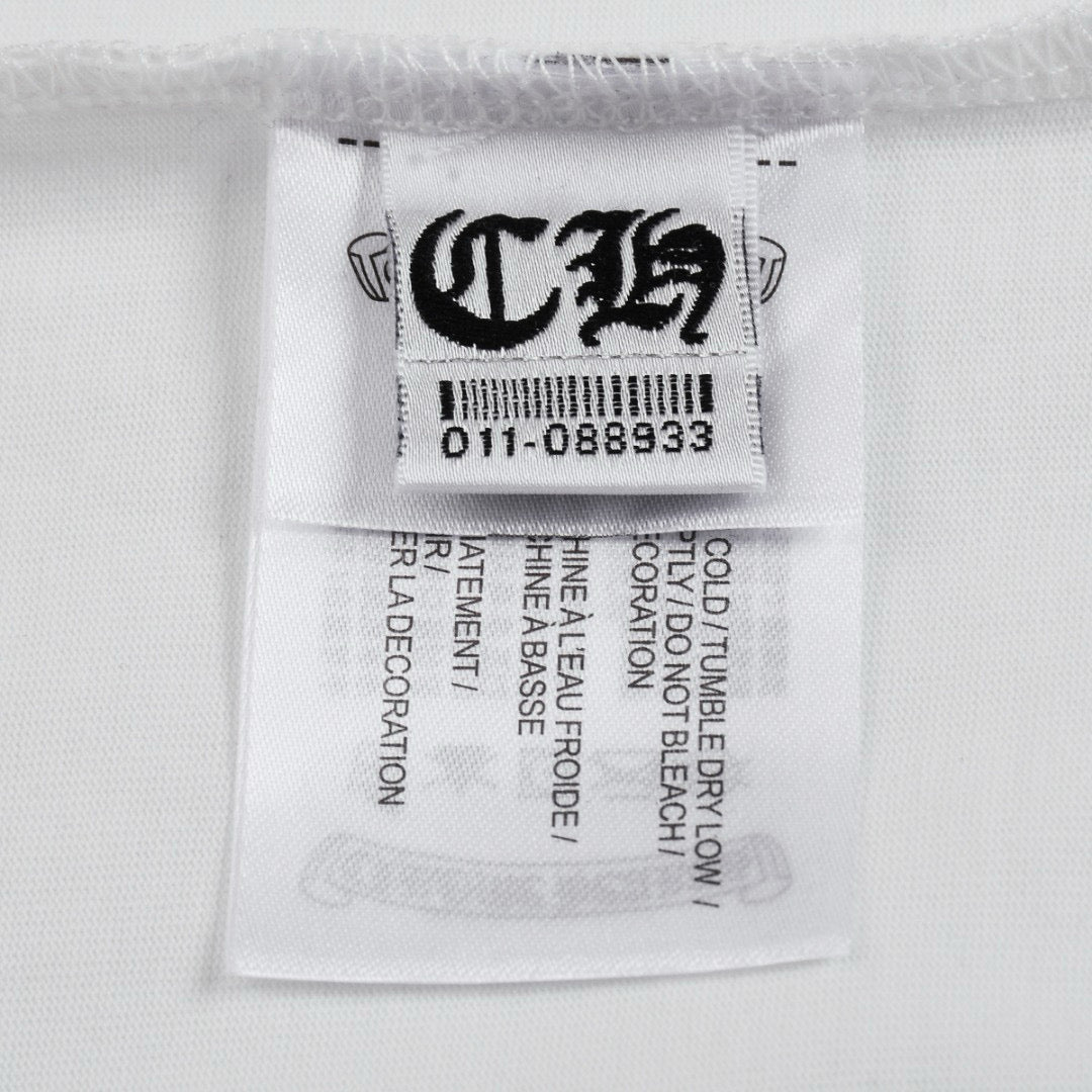 CHROME HEARTS BLACK CROSS T-SHIRT WHITE Status Shipping