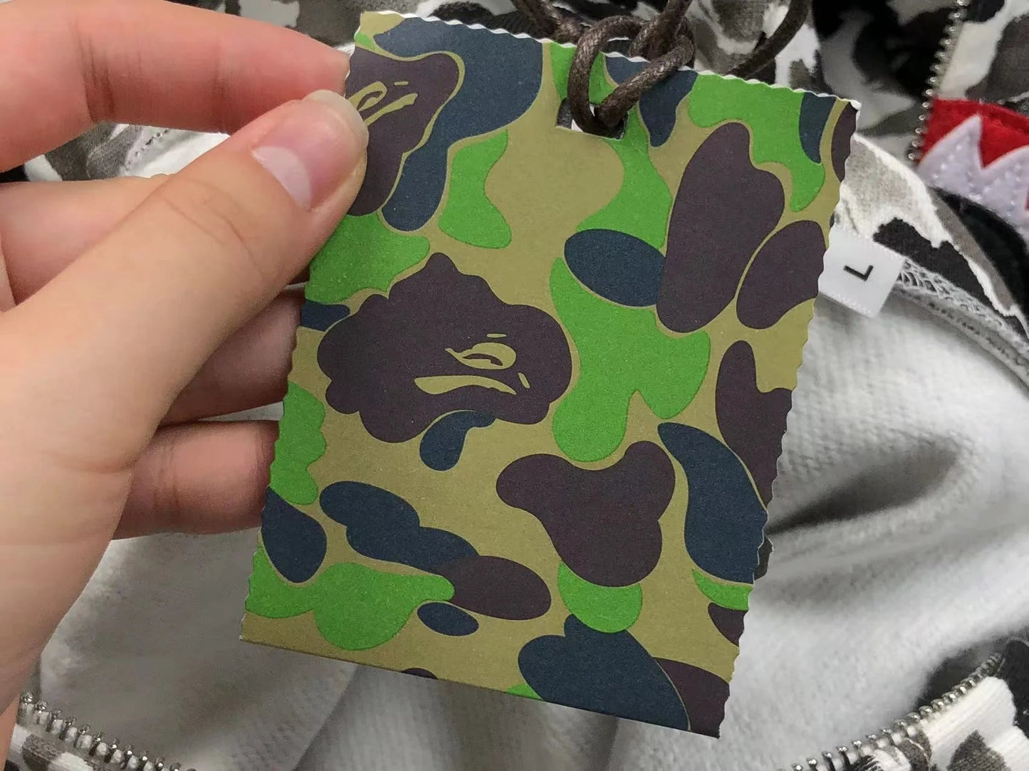 BAPE ABC CAMO SHARK FULL ZIP HOODIE GREY Status Shipping