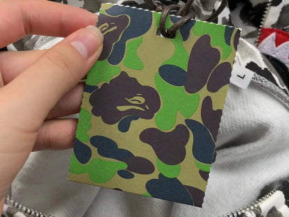 BAPE ABC CAMO SHARK FULL ZIP HOODIE GREY Status Shipping