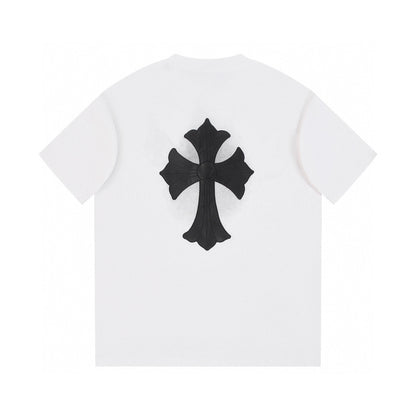 CHROME HEARTS BLACK CROSS T-SHIRT WHITE Status Shipping
