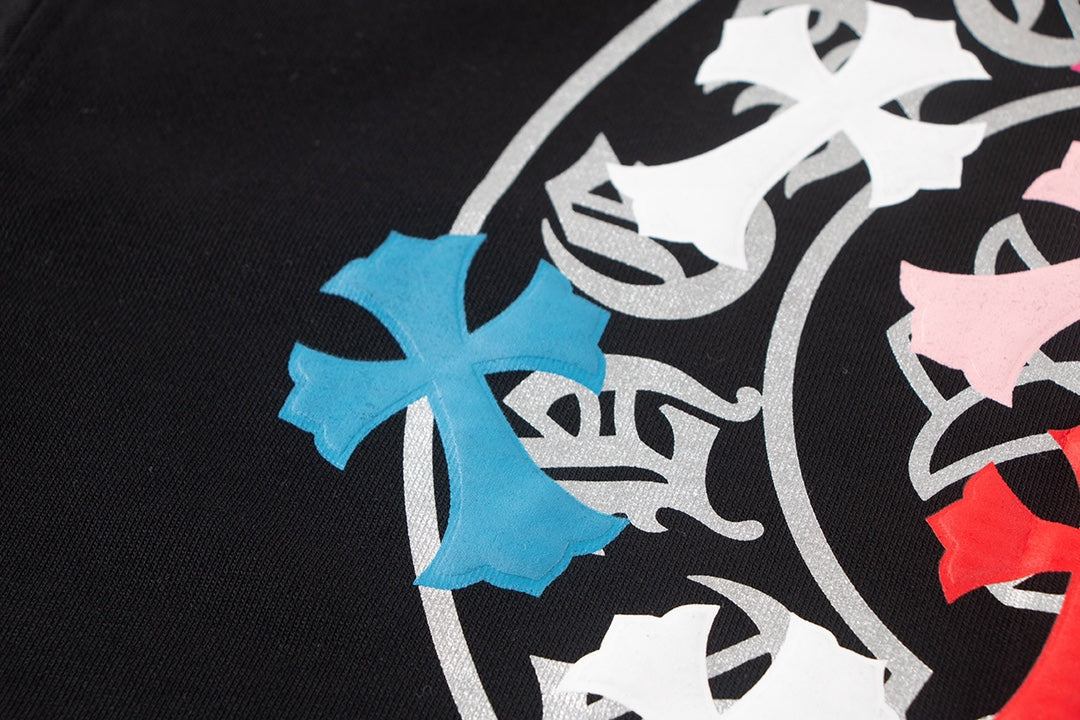 CHROME HEARTS COLORED CROSS HORSE SHOE LOGO SWEATSHIRT BLACK Status Shipping