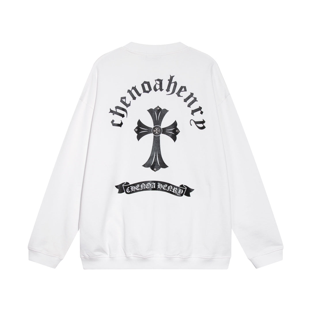 CHROME HEARTS BLACK CROSS SWEATSHIRT WHITE Status Shipping