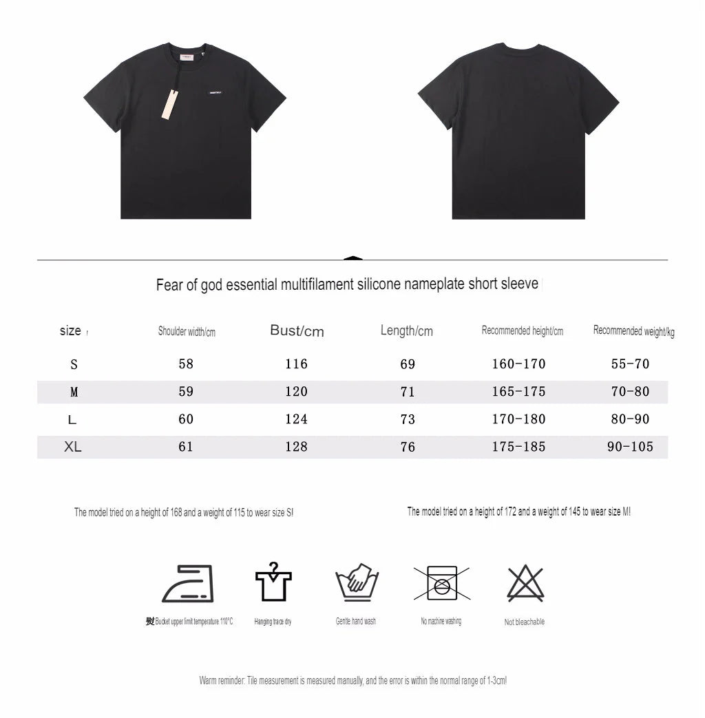 Fear of God Essentials Logo T-Shirt - Black Status Shipping