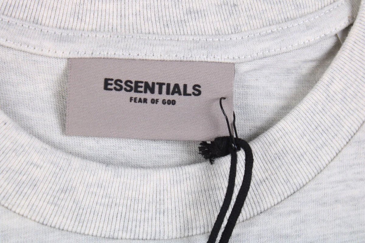 Fear of God Essentials Logo T-Shirt - Heather Grey Status Shipping