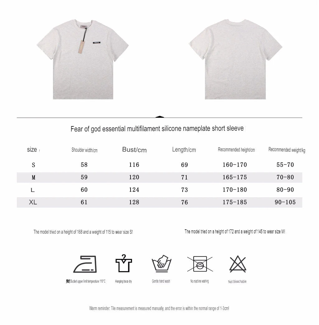 Fear of God Essentials Logo T-Shirt - Heather Grey Status Shipping