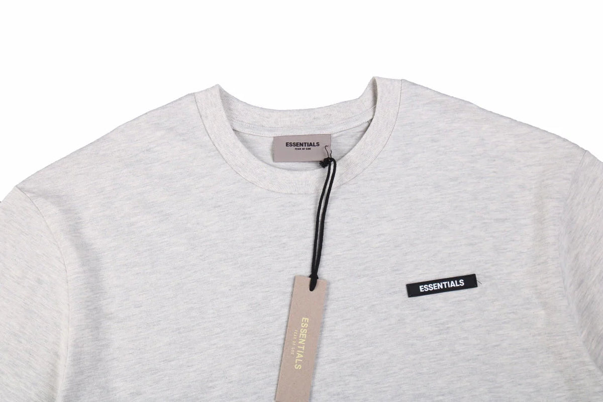 Fear of God Essentials Logo T-Shirt - Heather Grey Status Shipping