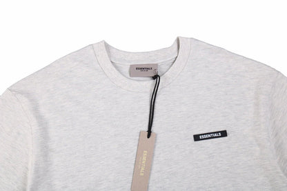 Fear of God Essentials Logo T-Shirt - Heather Grey Status Shipping