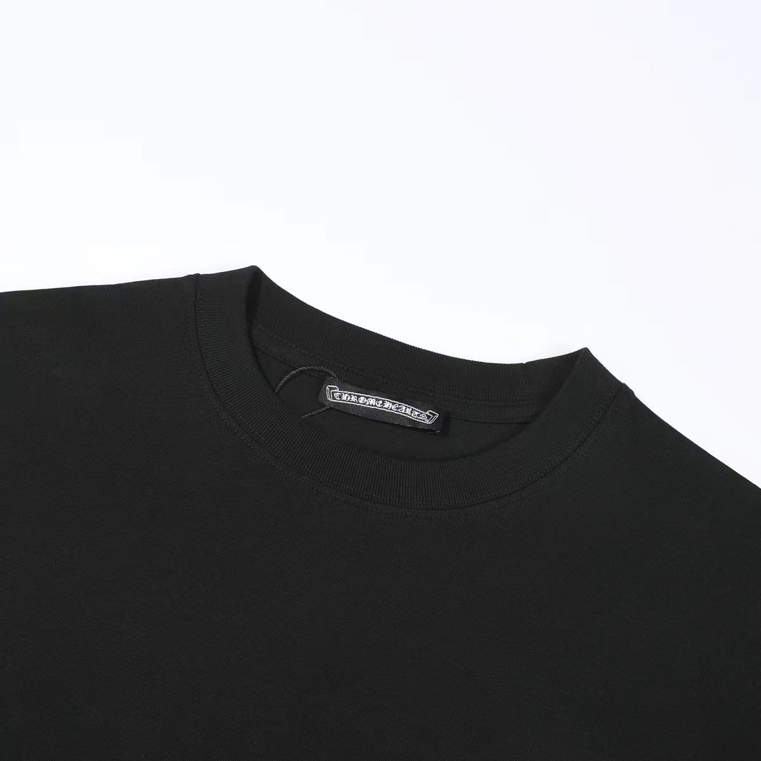 CHROME HEARTS WHITE DOUBLE CROSS T-SHIRT BLACK Status Shipping