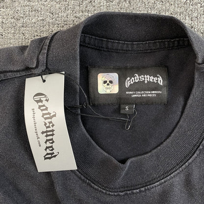 GODSPEED HILLS HAVE EYES T-SHIRT WASHED BLACK Status Shipping