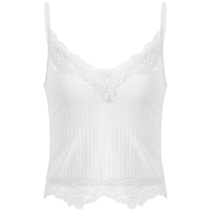 Lace Cut Y2K E-Girls Fairy Style Rib Knit Tank Top Project 01