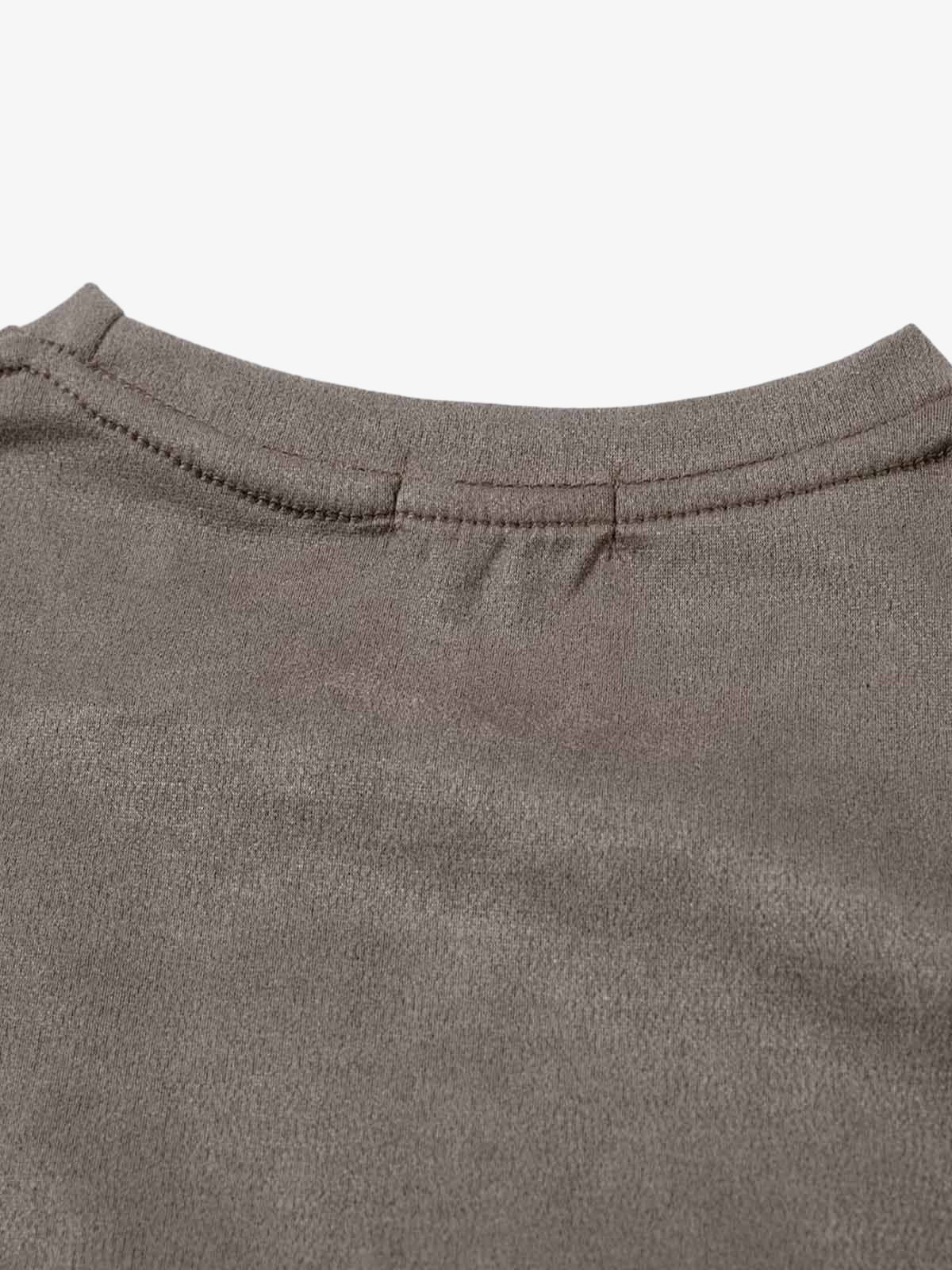 Thorn Embroidery Suede T-Shirt SP250915KSND