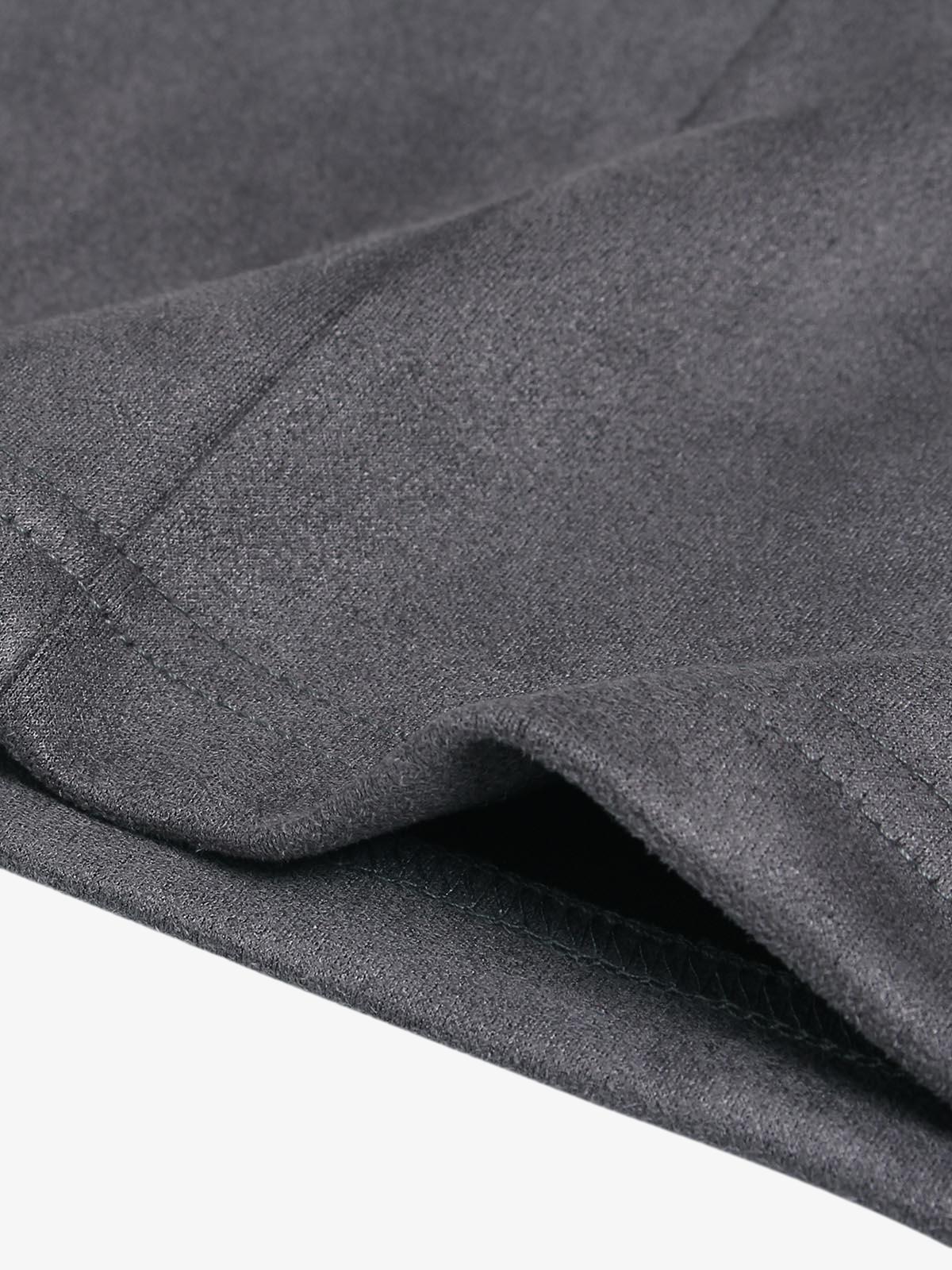 Suede Contrast Color Spliced Letter Embroidery Oversize T-shirt - 2462 SP250915KSND