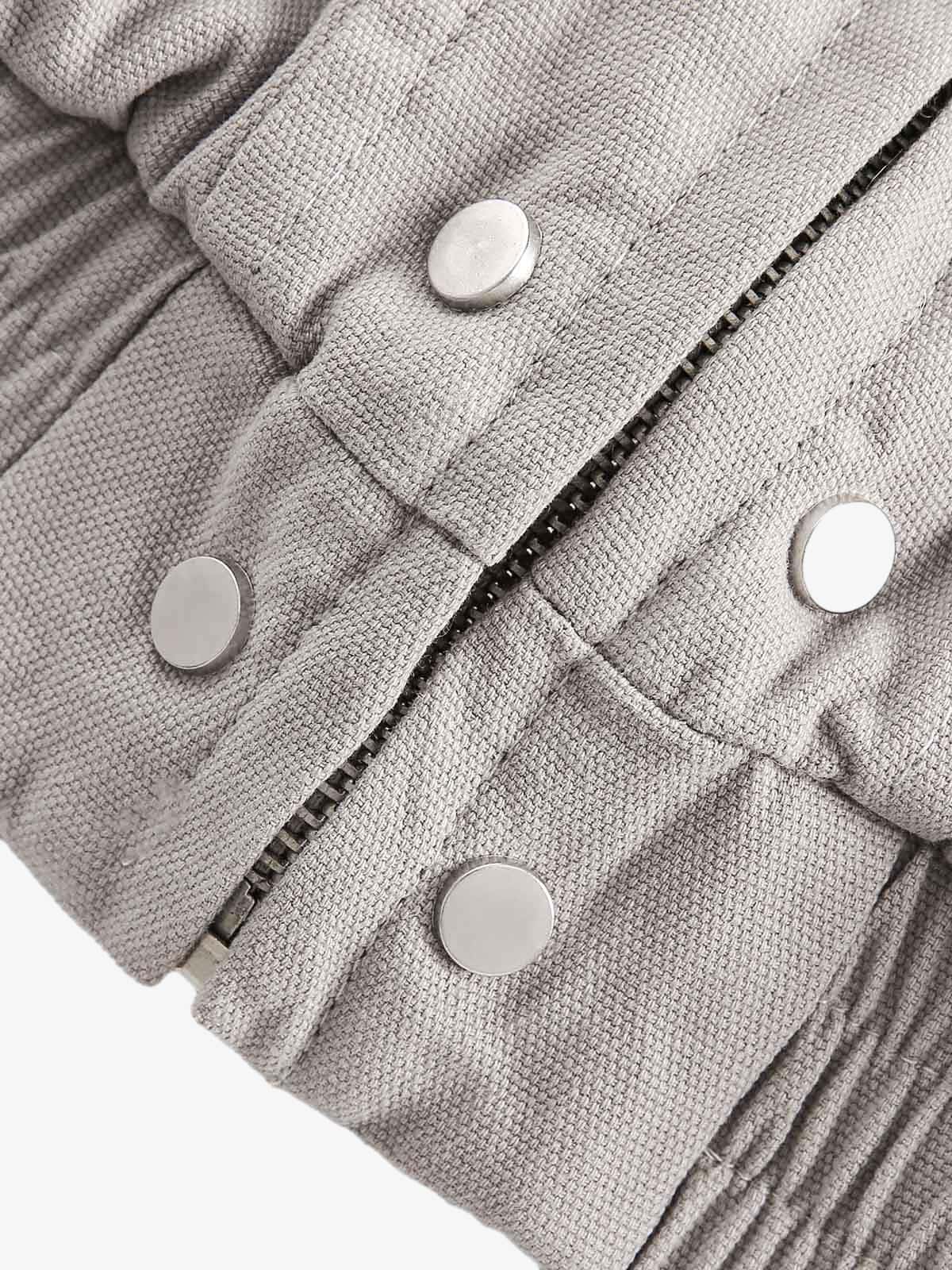 Spliced Fur Hooded Quilted Jacket - 2285 SP250915KSND