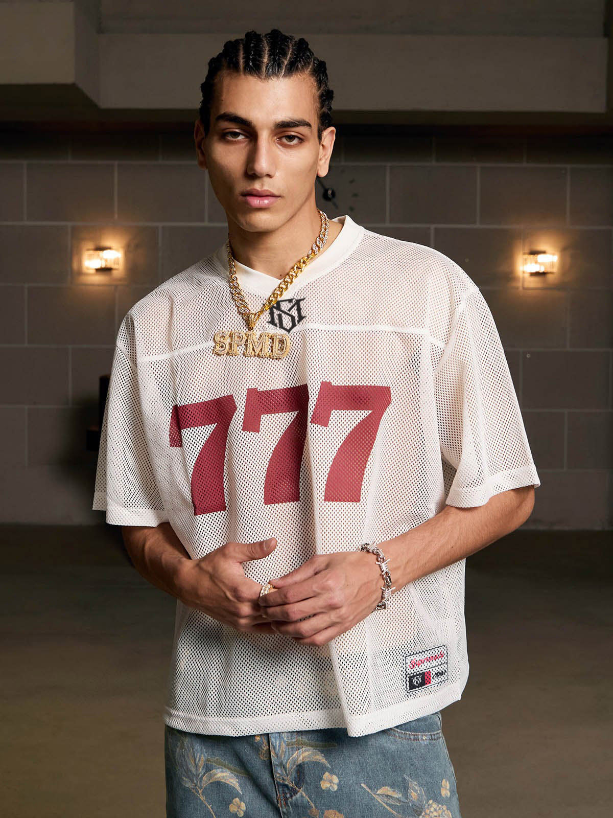 Jersey Letter Print Quick Dry V-neck T-shirt - 2389 SP250915KSND