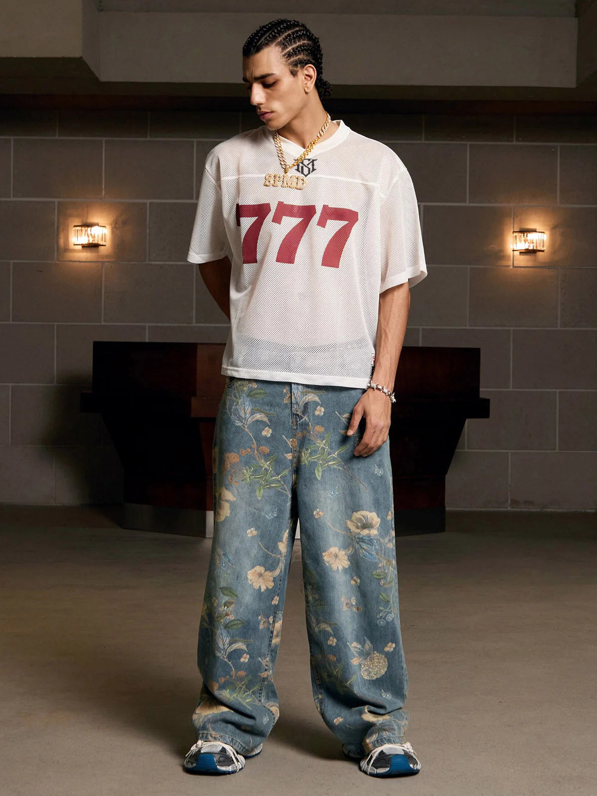 Jersey Letter Print Quick Dry V-neck T-shirt - 2389 SP250915KSND