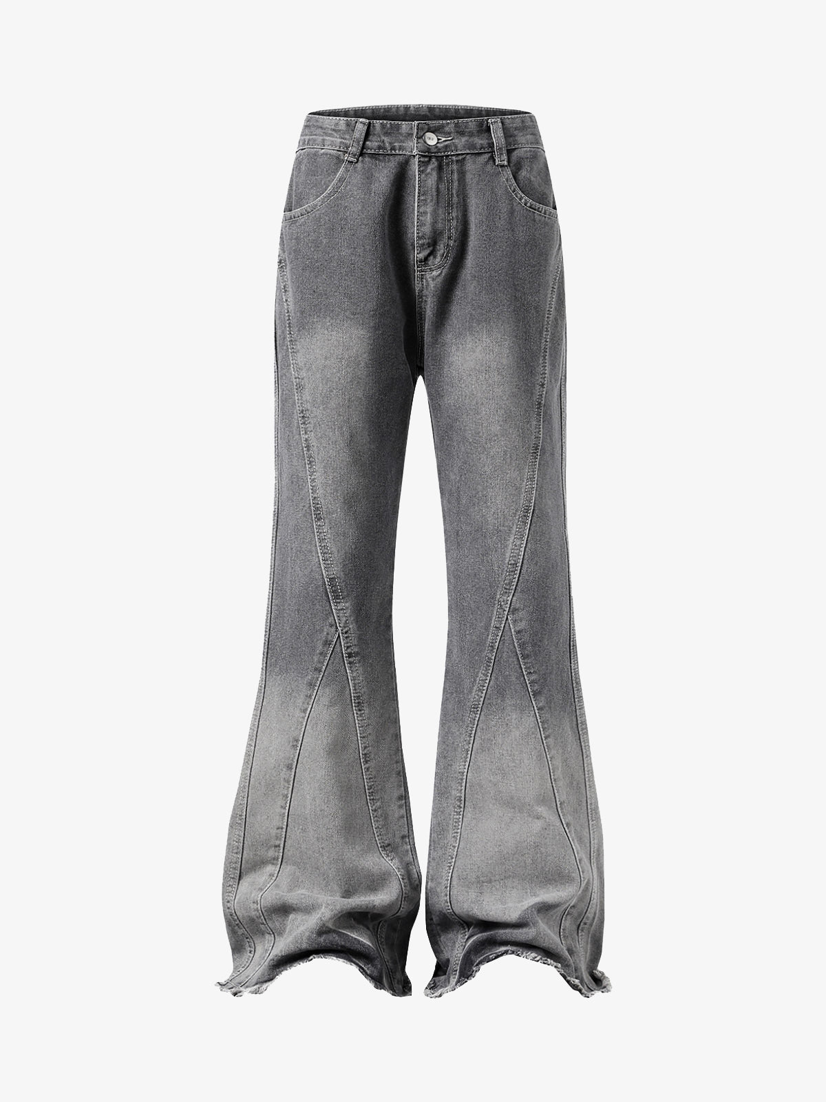 Washed Gradient Flared Jeans SP250915KSND