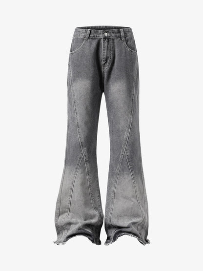 Washed Gradient Flared Jeans SP250915KSND