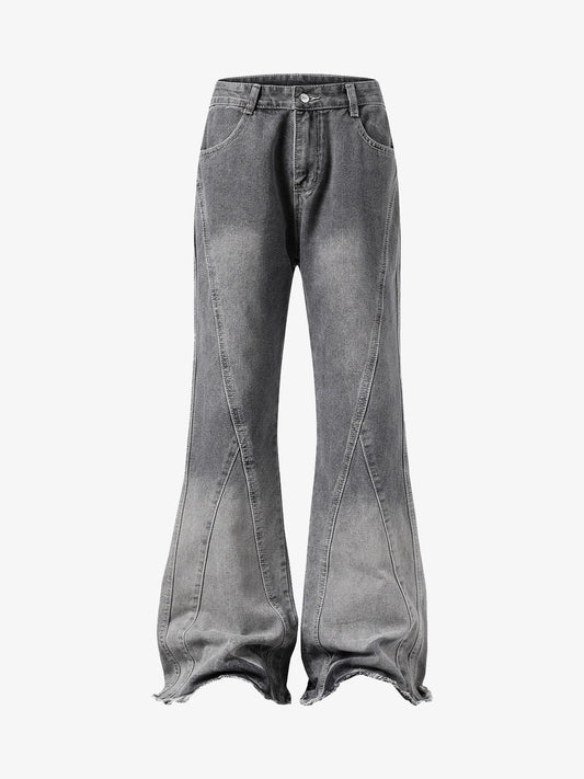 Washed Gradient Flared Jeans SP250915KSND