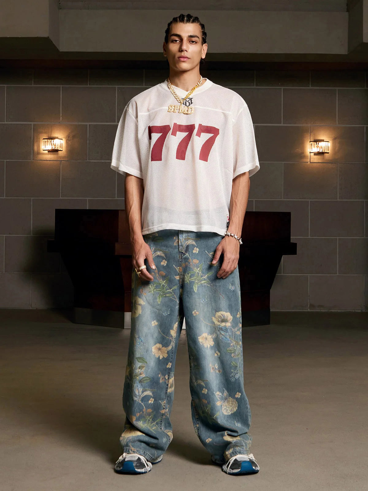 Jersey Letter Print Quick Dry V-neck T-shirt - 2389 SP250915KSND